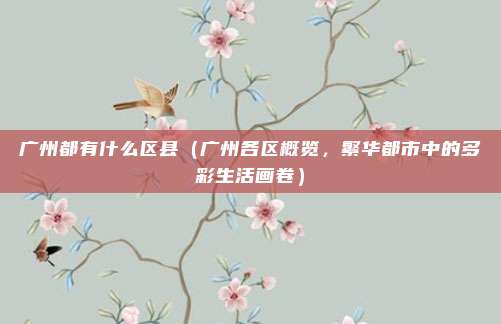 广州都有什么区县(广州各区概览,繁华都市中的多彩生活画卷)