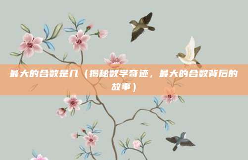 最大的合数是几(揭秘数学奇迹,最大的合数背后的故事)