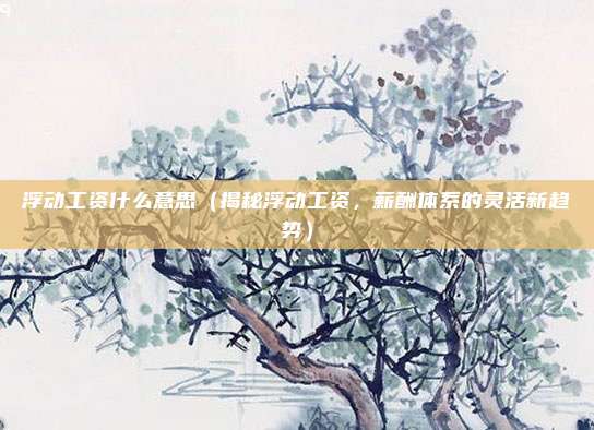 浮动工资什么意思(揭秘浮动工资,薪酬体系的灵活新趋势)