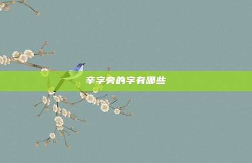 辛字旁的字有哪些