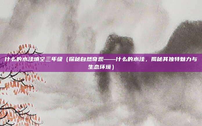 什么的水洼填空三年级(探秘自然奇观——什么的水洼,揭秘其独特魅力与生态环境)
