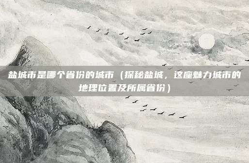 盐城市是哪个省份的城市(探秘盐城,这座魅力城市的地理位置及所属省份)