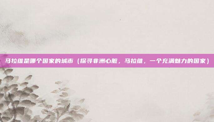 马拉维是哪个国家的城市(探寻非洲心脏,马拉维,一个充满魅力的国家)