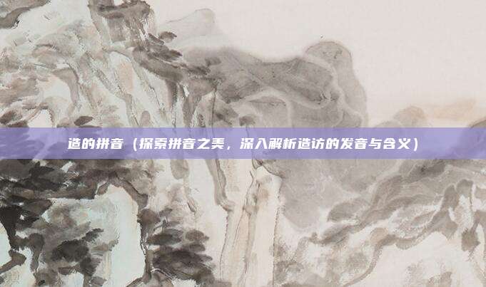 造的拼音(探索拼音之美,深入解析造访的发音与含义)
