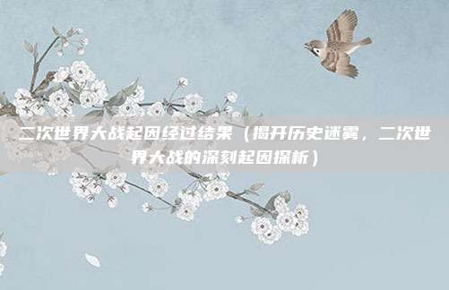 二次世界大战起因经过结果(揭开历史迷雾,二次世界大战的深刻起因探析)