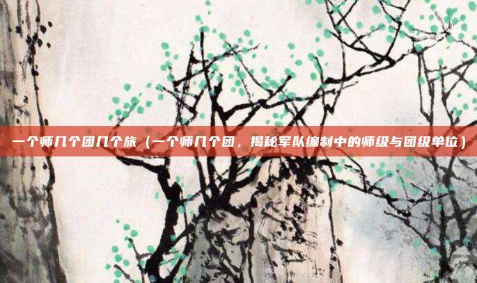 一个师几个团几个旅(一个师几个团,揭秘军队编制中的师级与团级单位)