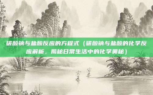 碳酸钠与盐酸反应的方程式(碳酸钠与盐酸的化学反应解析,揭秘日常生活中的化学奥秘)