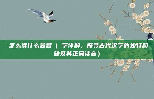 姩怎么读什么意思(姩字详解,探寻古代汉字的独特韵味及其正确读音)