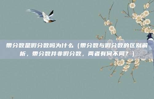 带分数是假分数吗为什么(带分数与假分数的区别解析,带分数并非假分数,两者有何不同?)