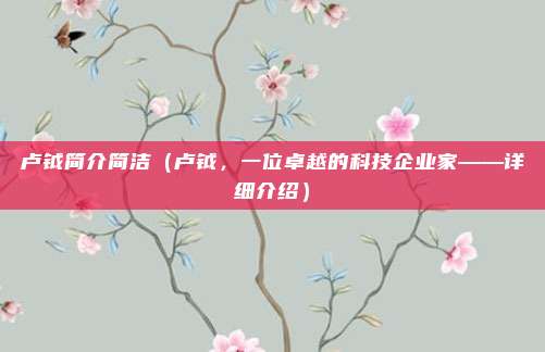 卢钺简介简洁(卢钺,一位卓越的科技企业家——详细介绍)