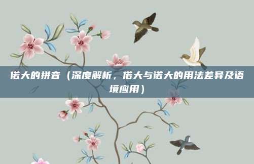 偌大的拼音(深度解析,偌大与诺大的用法差异及语境应用)