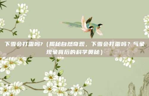 下雪会打雷吗?(揭秘自然奇观,下雪会打雷吗?气象现象背后的科学奥秘)