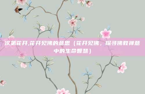 次第花开,花开见佛的意思(花开见佛,探寻佛教禅意中的生命智慧)
