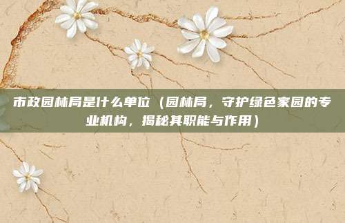 市政园林局是什么单位(园林局,守护绿色家园的专业机构,揭秘其职能与作用)