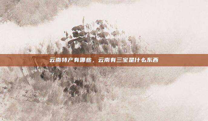 云南特产有哪些,云南有三宝是什么东西