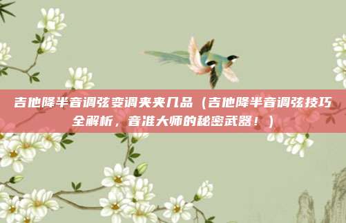 吉他降半音调弦变调夹夹几品(吉他降半音调弦技巧全解析,音准大师的秘密武器!)