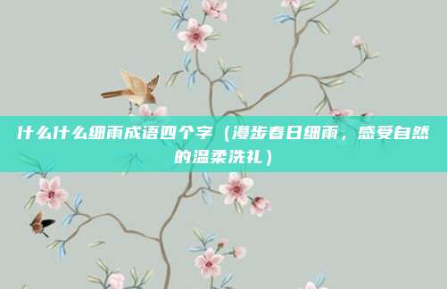 什么什么细雨成语四个字(漫步春日细雨,感受自然的温柔洗礼)