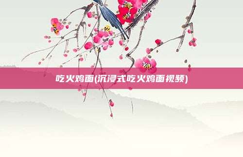 吃火鸡面(沉浸式吃火鸡面视频)