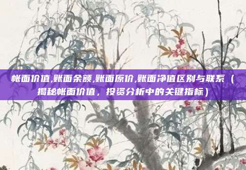 帐面价值,账面余额,账面原价,账面净值区别与联系(揭秘帐面价值,投资分析中的关键指标)