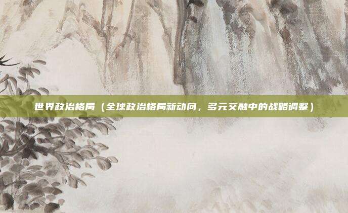 世界政治格局(全球政治格局新动向,多元交融中的战略调整)