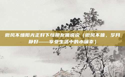 微风不燥阳光正好下句朋友圈说说(微风不噪,岁月静好——享受生活中的小确幸)