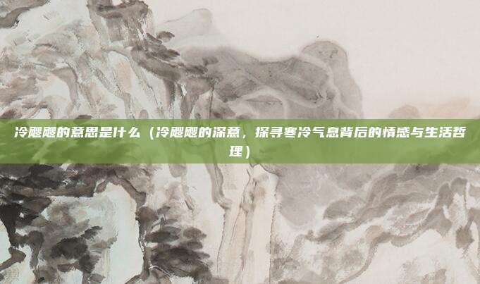 冷飕飕的意思是什么(冷飕飕的深意,探寻寒冷气息背后的情感与生活哲理)