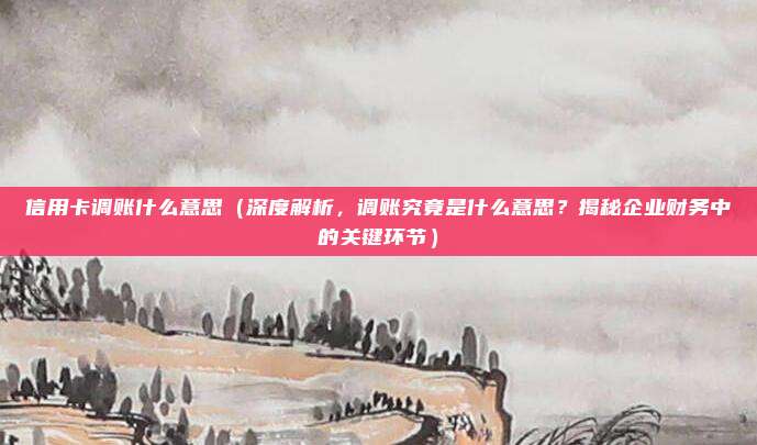 信用卡调账什么意思(深度解析,调账究竟是什么意思?揭秘企业财务中的关键环节)