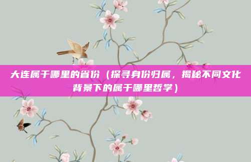 大连属于哪里的省份(探寻身份归属,揭秘不同文化背景下的属于哪里哲学)