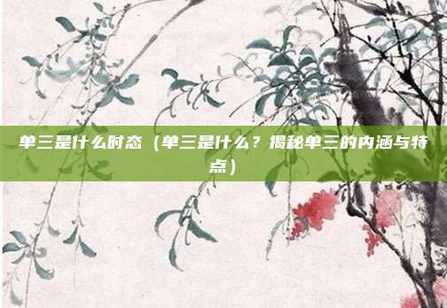 单三是什么时态(单三是什么?揭秘单三的内涵与特点)