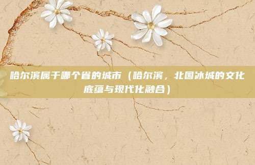 哈尔滨属于哪个省的城市(哈尔滨,北国冰城的文化底蕴与现代化融合)