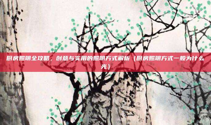 厨房照明全攻略，创意与实用的照明方式解析（厨房照明方式一般为什么光）