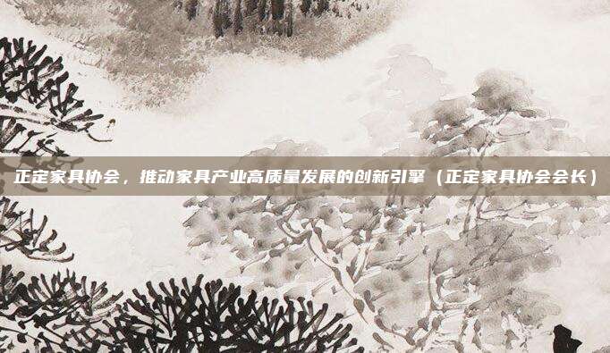 正定家具协会，推动家具产业高质量发展的创新引擎（正定家具协会会长）