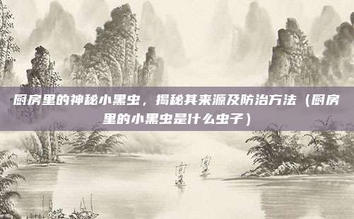 厨房里的神秘小黑虫,揭秘其来源及防治方法(厨房里的小黑虫是什么虫子)