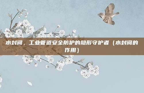 水封阀，工业管道安全防护的隐形守护者（水封阀的作用）