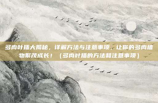 多肉叶插大揭秘,详解方法与注意事项,让你的多肉植物繁茂成长!(多肉叶插的方法和注意事项)