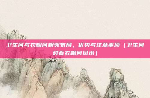 卫生间与衣帽间相邻布局,优势与注意事项(卫生间对着衣帽间风水)