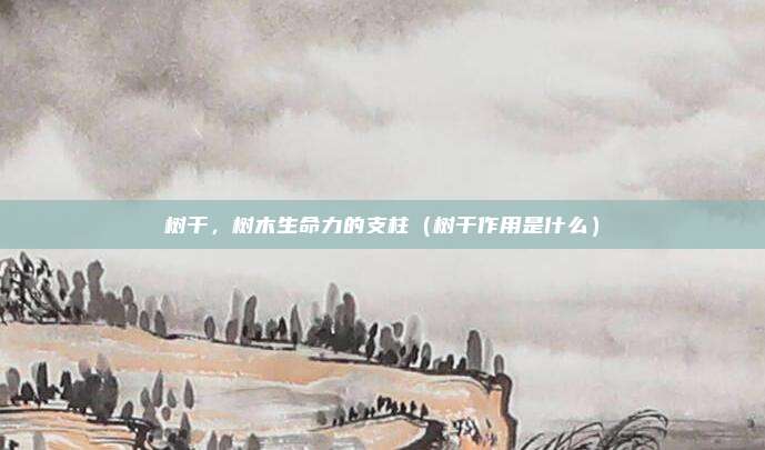树干,树木生命力的支柱(树干作用是什么)