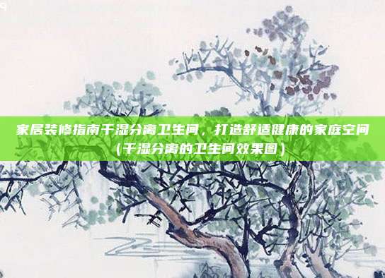 家居装修指南干湿分离卫生间,打造舒适健康的家庭空间(干湿分离的卫生间效果图)