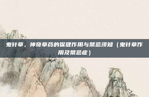 鬼针草，神奇草药的保健作用与禁忌须知（鬼针草作用及禁忌症）