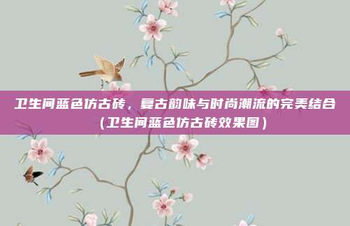 卫生间蓝色仿古砖,复古韵味与时尚潮流的完美结合(卫生间蓝色仿古砖效果图)