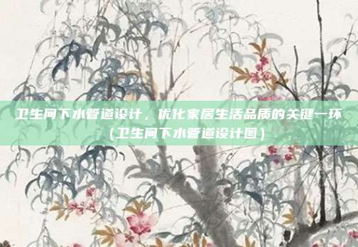 卫生间下水管道设计,优化家居生活品质的关键一环(卫生间下水管道设计图)