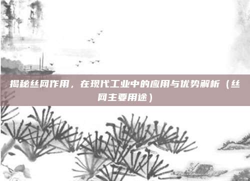 揭秘丝网作用,在现代工业中的应用与优势解析(丝网主要用途)