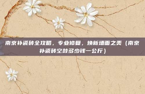 南京补瓷砖全攻略,专业修复,焕新墙面之美(南京补瓷砖空鼓多少钱一公斤)