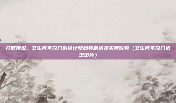 打破传统,卫生间不放门的设计新趋势解析及实际优势(卫生间不放门造型图片)