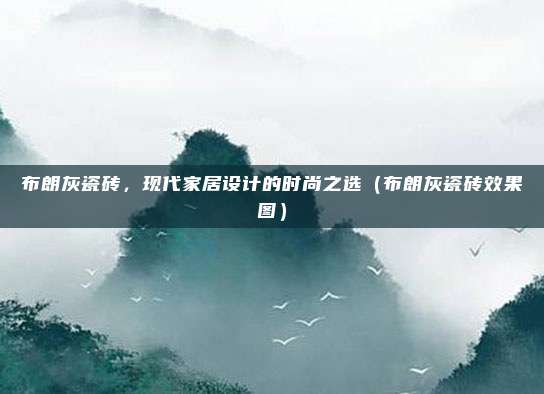 布朗灰瓷砖，现代家居设计的时尚之选（布朗灰瓷砖效果图）