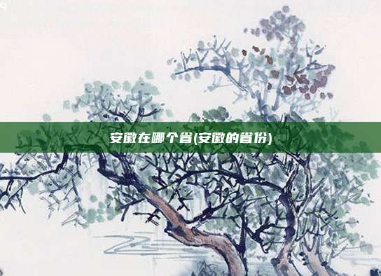 安徽在哪个省(安徽的省份)