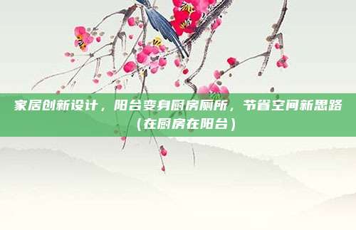 家居创新设计,阳台变身厨房厕所,节省空间新思路(在厨房在阳台)