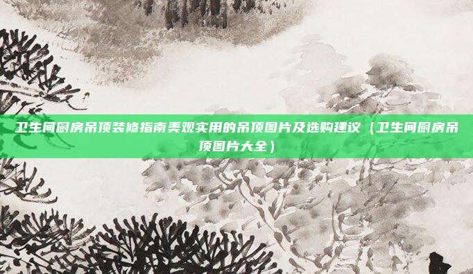 卫生间厨房吊顶装修指南美观实用的吊顶图片及选购建议(卫生间厨房吊顶图片大全)