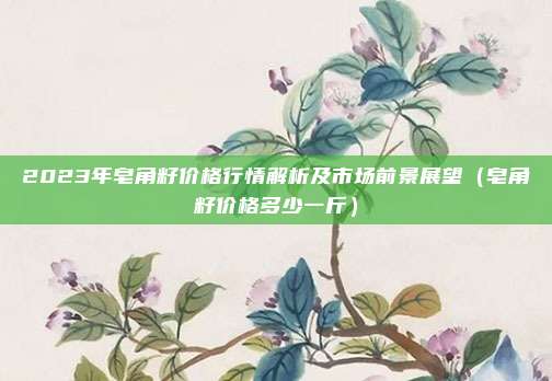 2023年皂角籽价格行情解析及市场前景展望(皂角籽价格多少一斤)