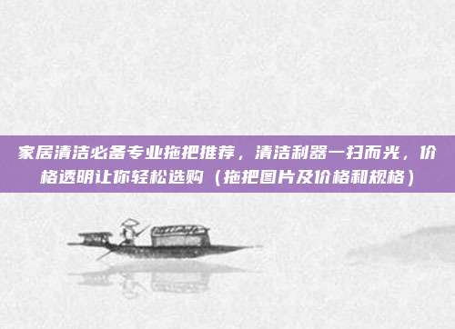 家居清洁必备专业拖把推荐,清洁利器一扫而光,价格透明让你轻松选购(拖把图片及价格和规格)